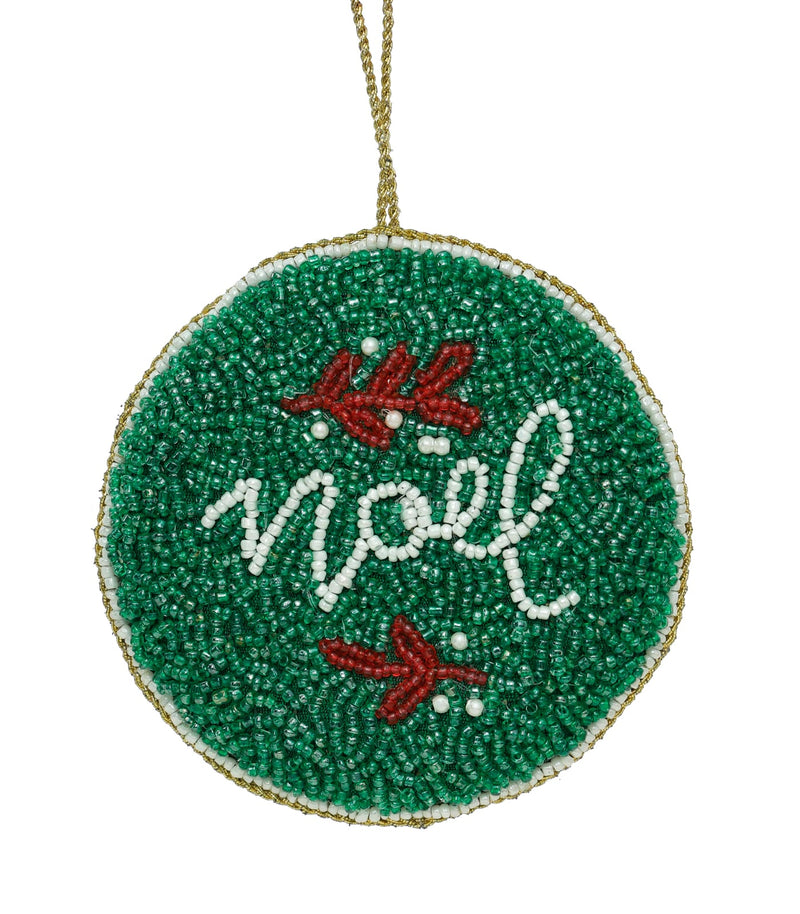 Christmas Noel Hanging Hand-embroidered Ornament