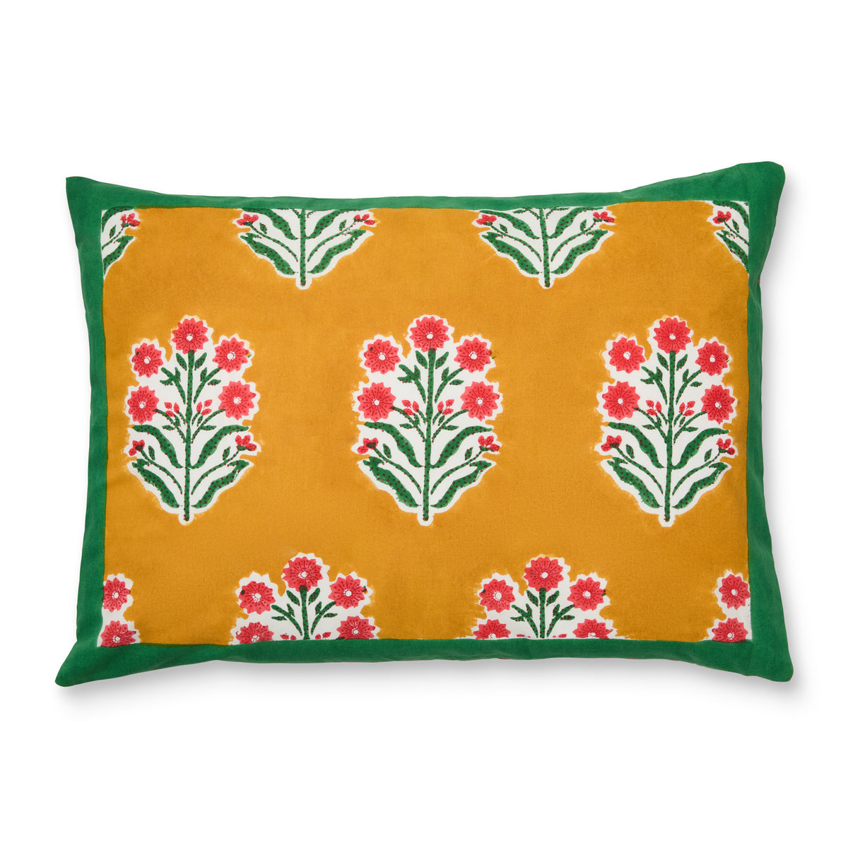 Jeu de Singes Green & Red Cushion Cover