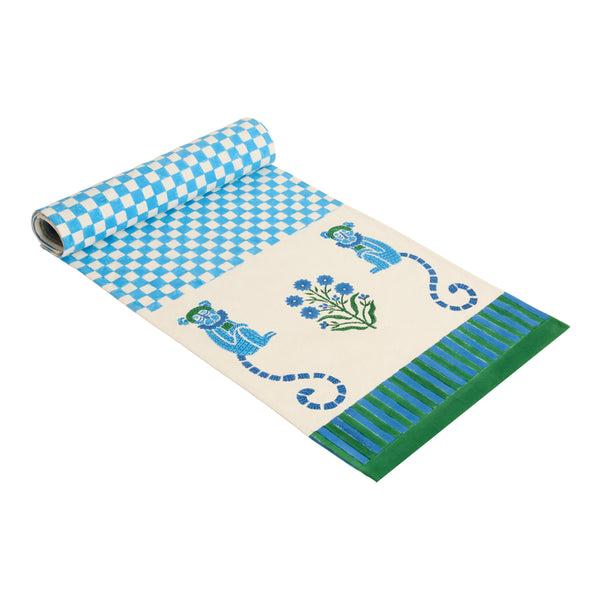 Jeu de Singes Blue & Green Runner