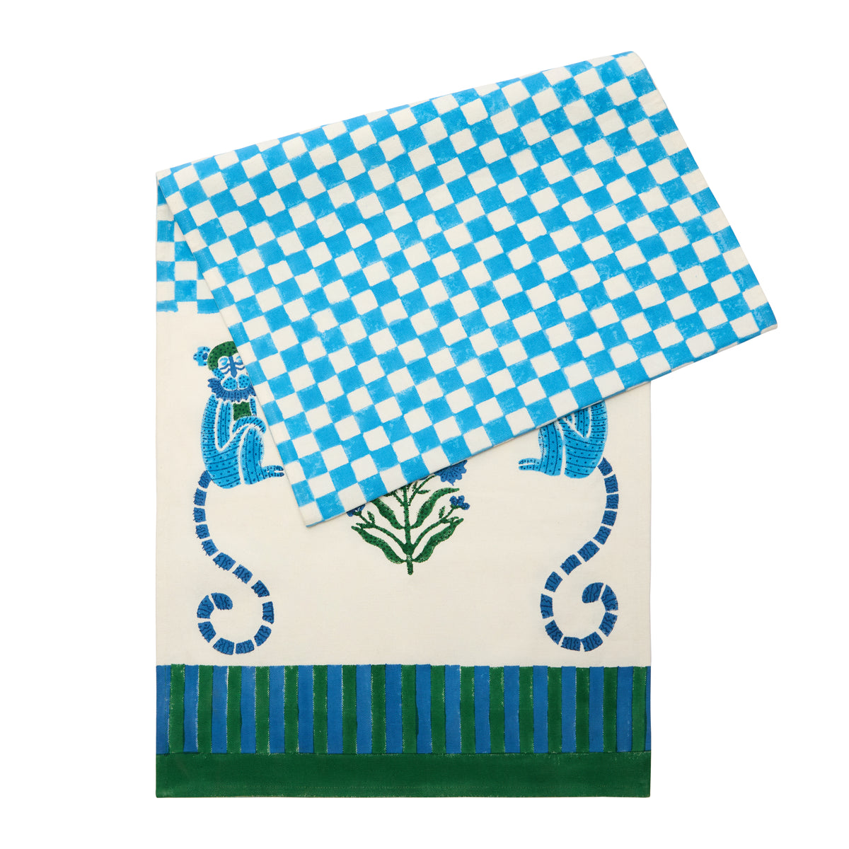Jeu de Singes Blue & Green Runner