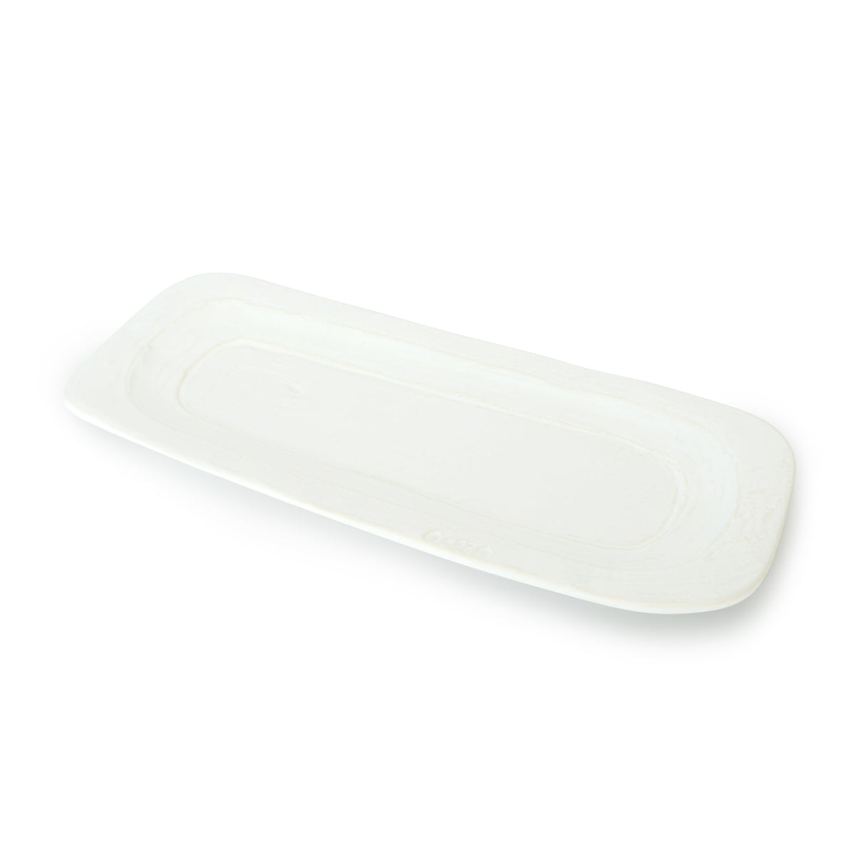 Toscana Small Rectangle Platter White, 16.5" X 7"