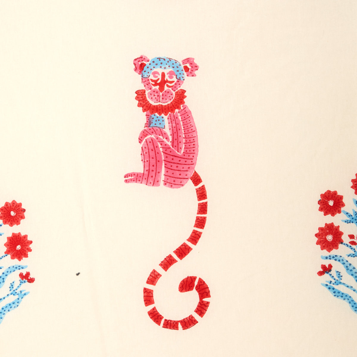 Jeu de Singes Mustard & Pink Tablecloth