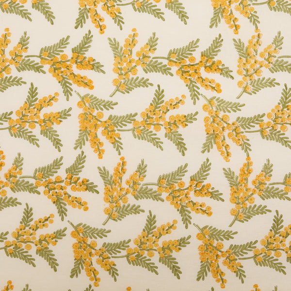 French Tablecloth Mimosa Green & Yellow