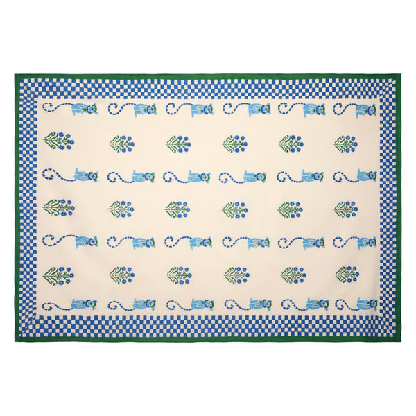 Jeu de Singes Blue & Green Tablecloth