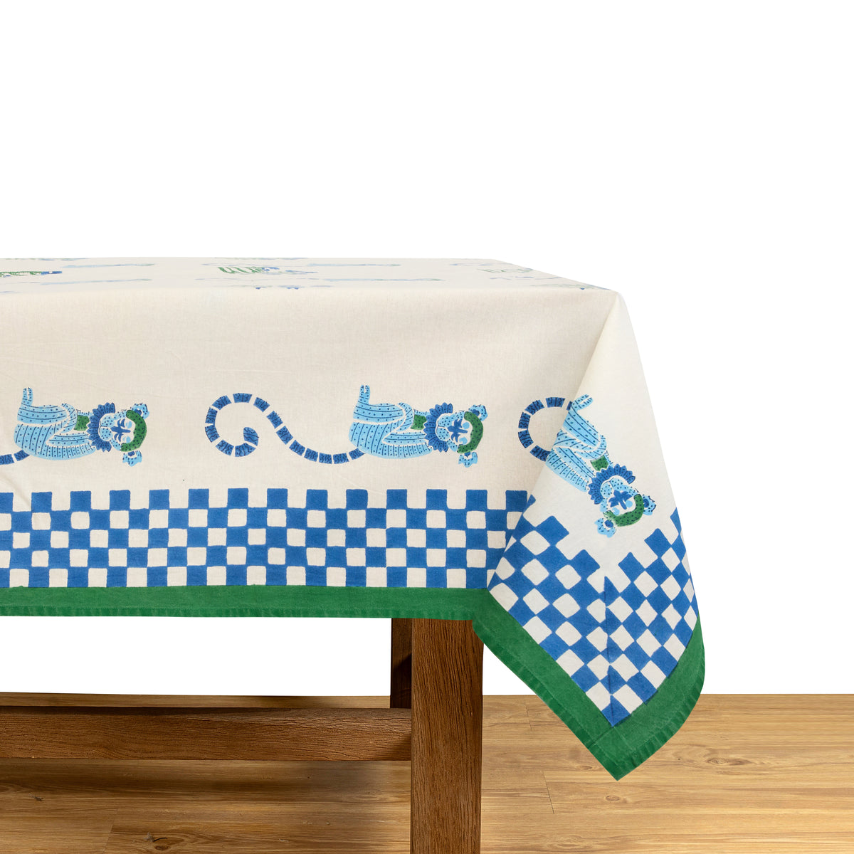 Jeu de Singes Blue & Green Tablecloth