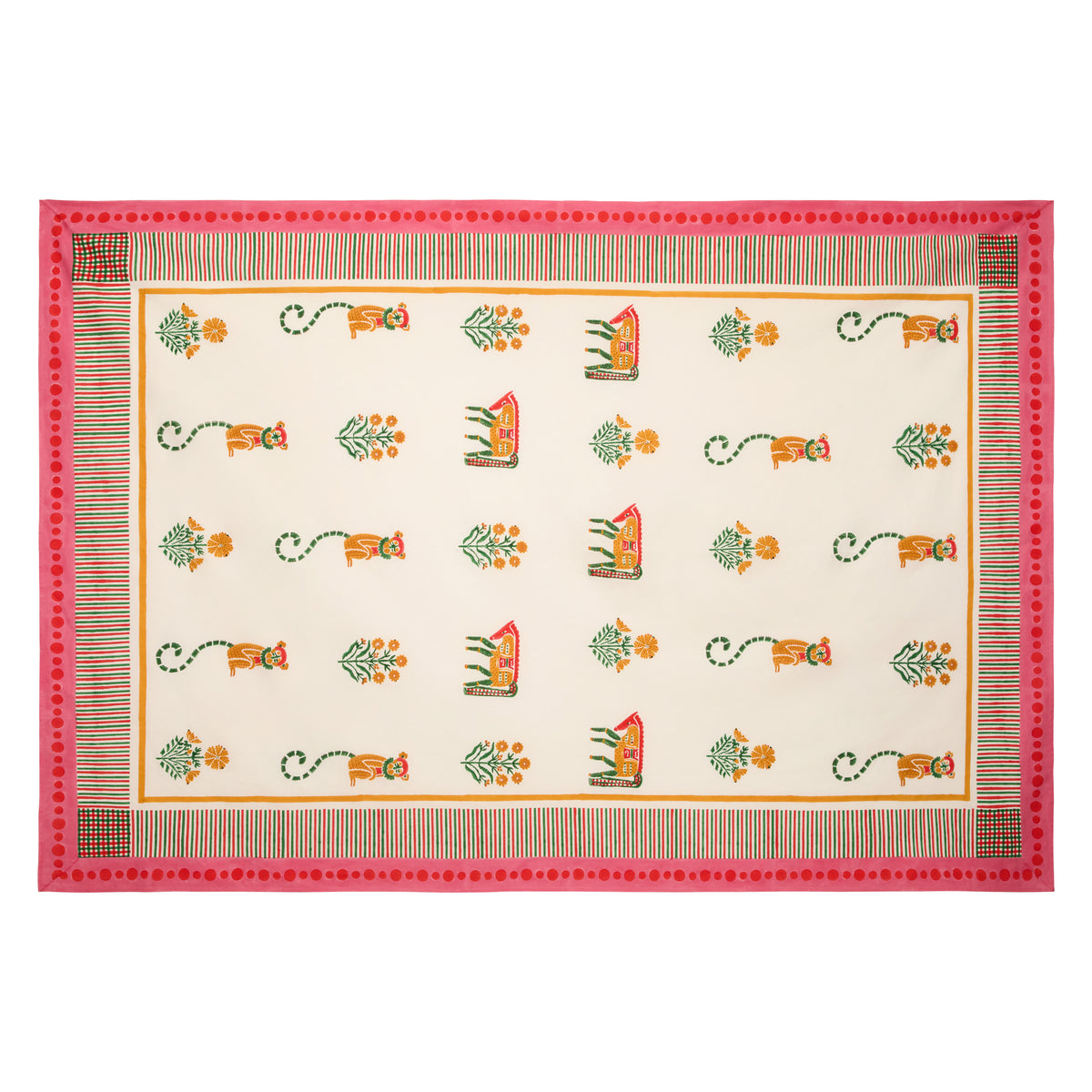 Menagerie Pink Tablecloth
