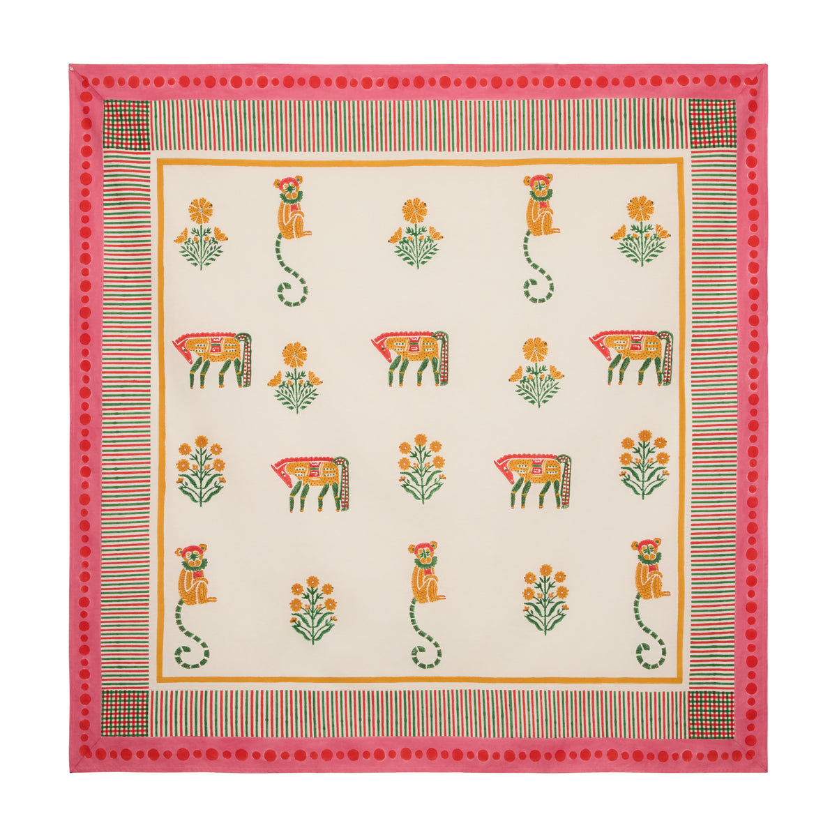 Menagerie Pink Tablecloth