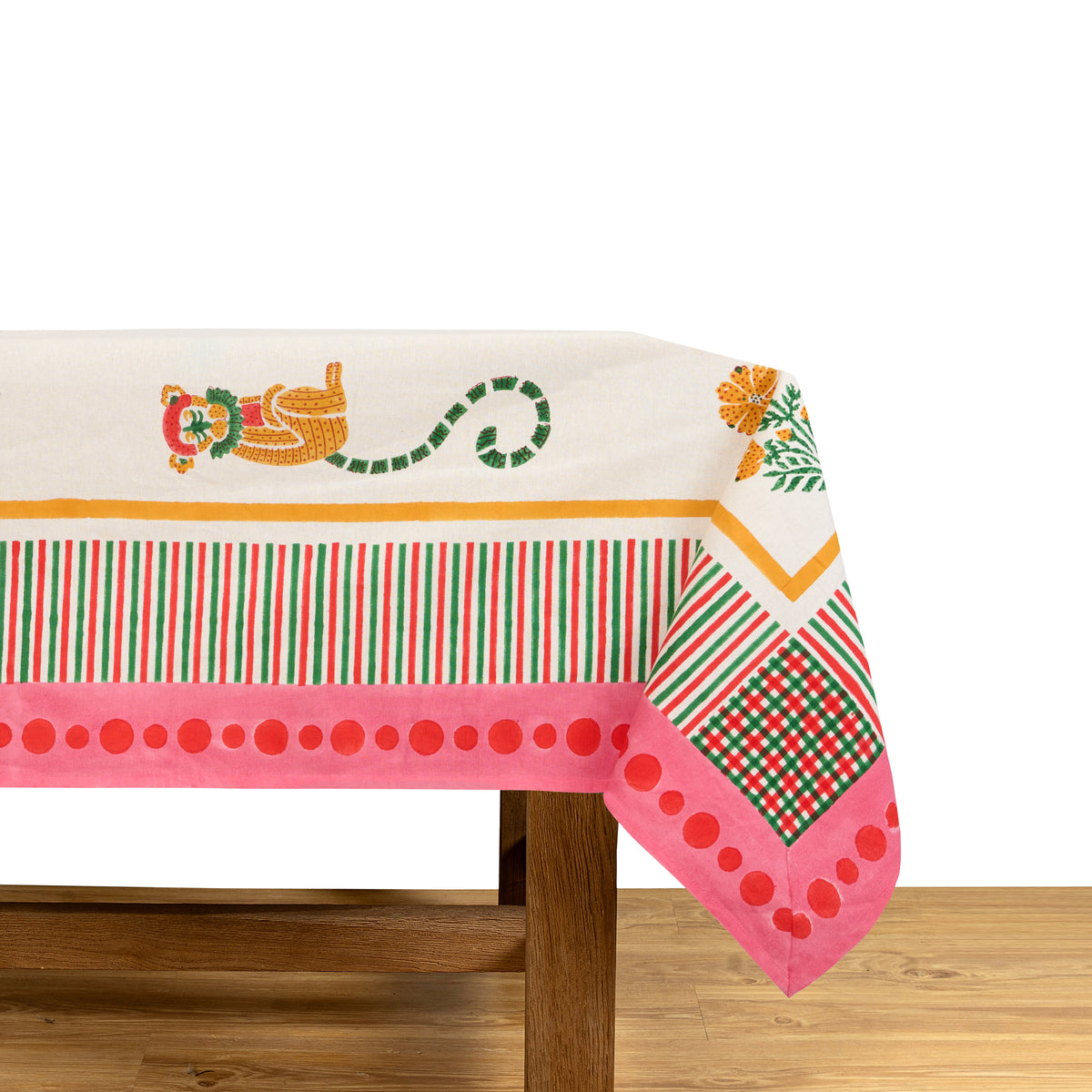Menagerie Pink Tablecloth