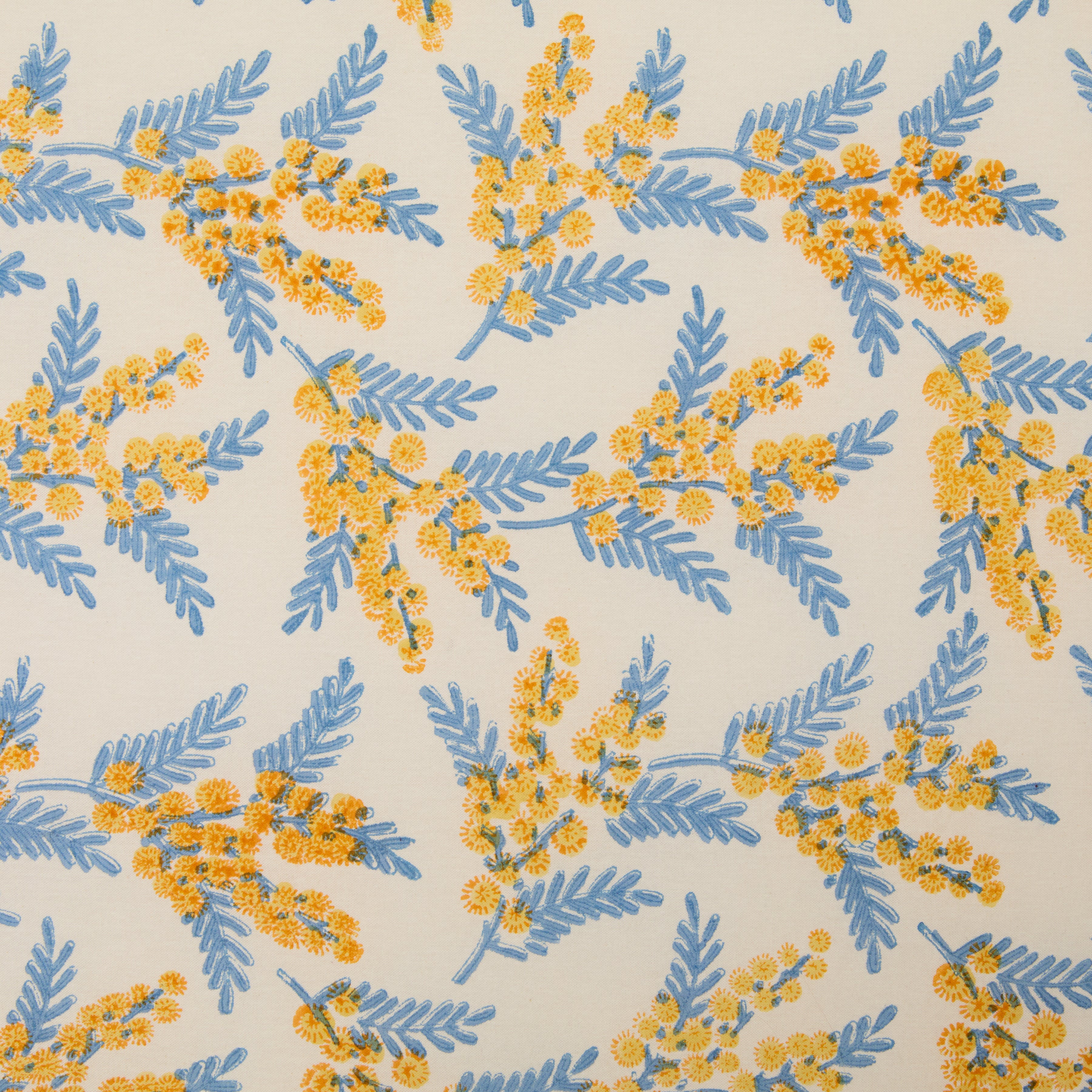 French Tablecloth Mimosa Blue & Yellow