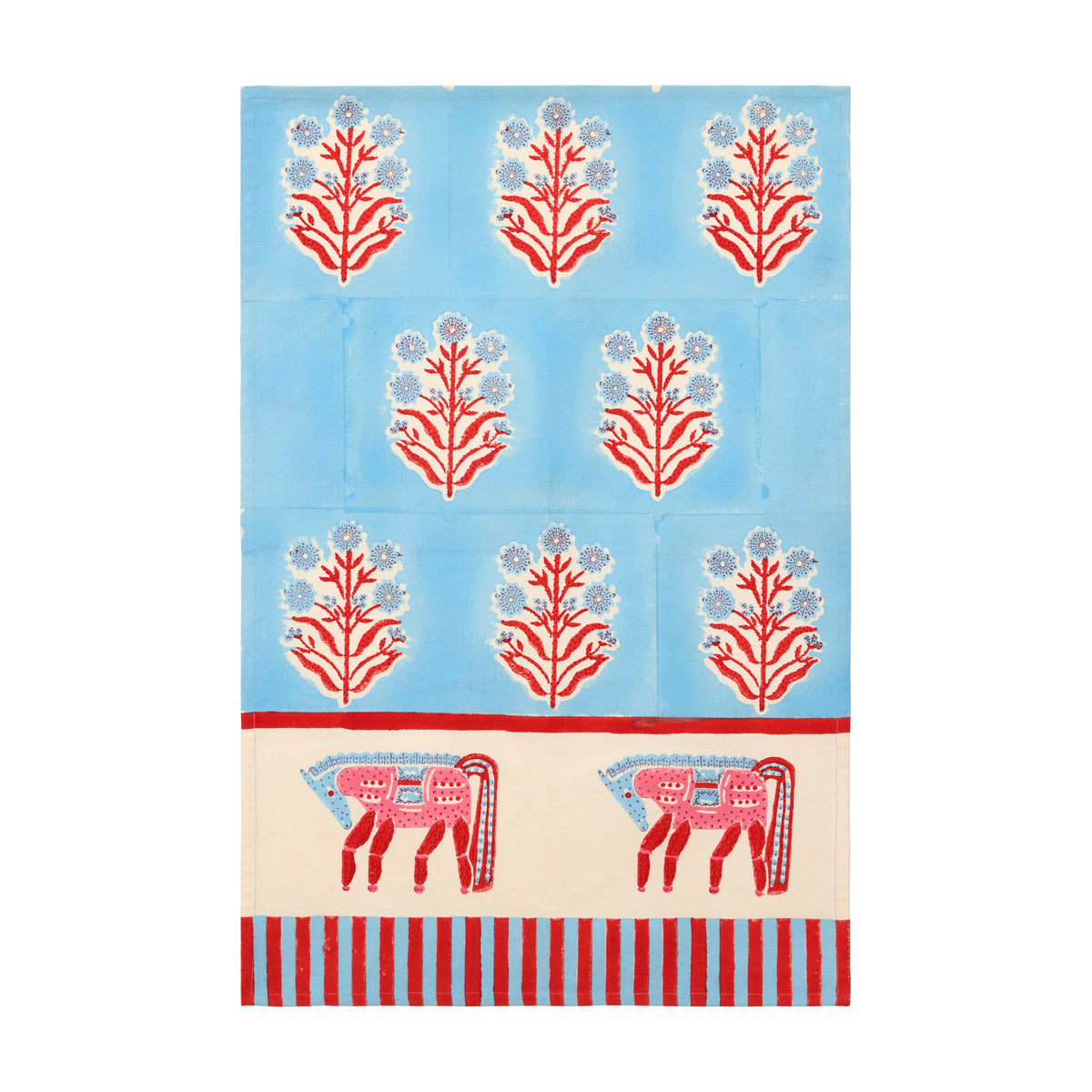 Cheval Nomade Pink & Blue Tea Towels, Set of 2