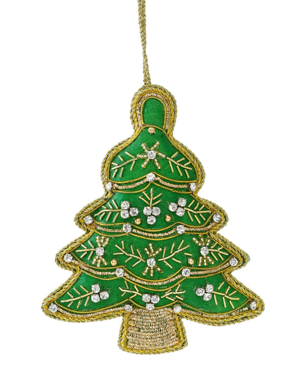 Pine Tree Christmas Hanging Hand-embroidered Ornament