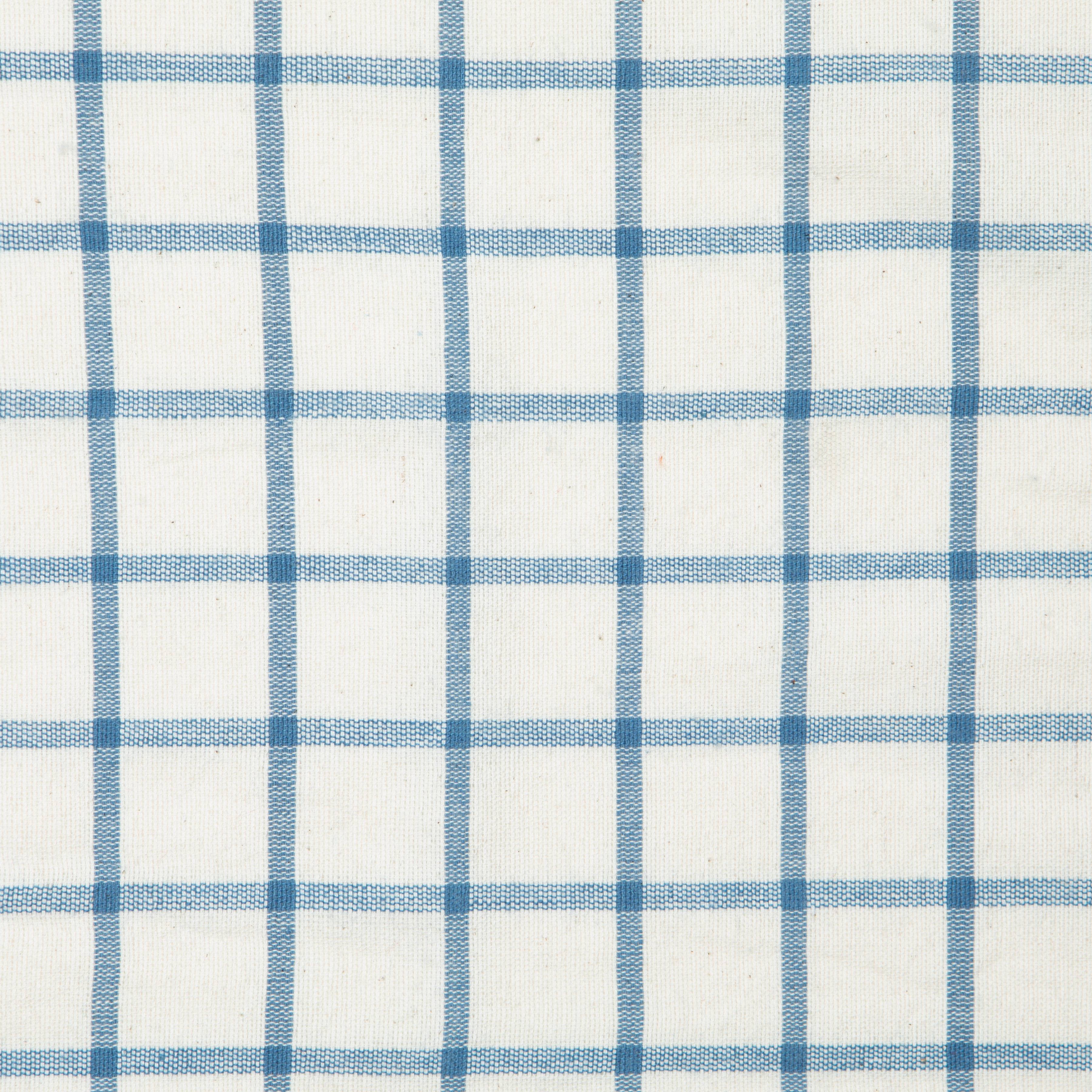 Windowpane Napkins Blue & Natural, Set of 4