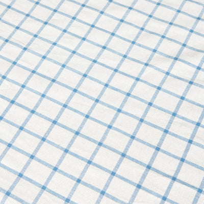 French Tablecloth Windowpane  Blue & Natural
