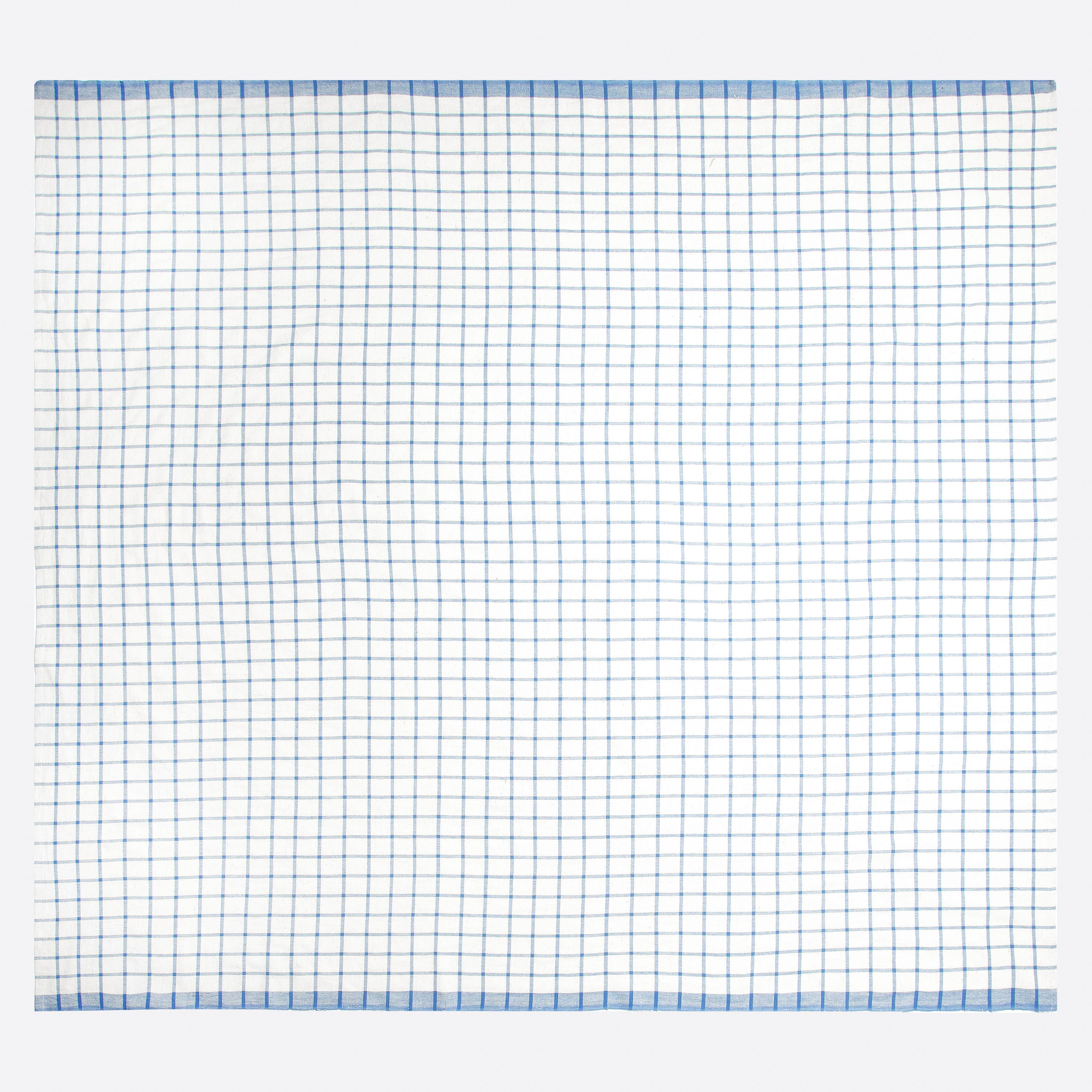 French Tablecloth Windowpane  Blue & Natural