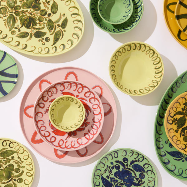 Amalfi Ceramic Service Charger Plate Lime