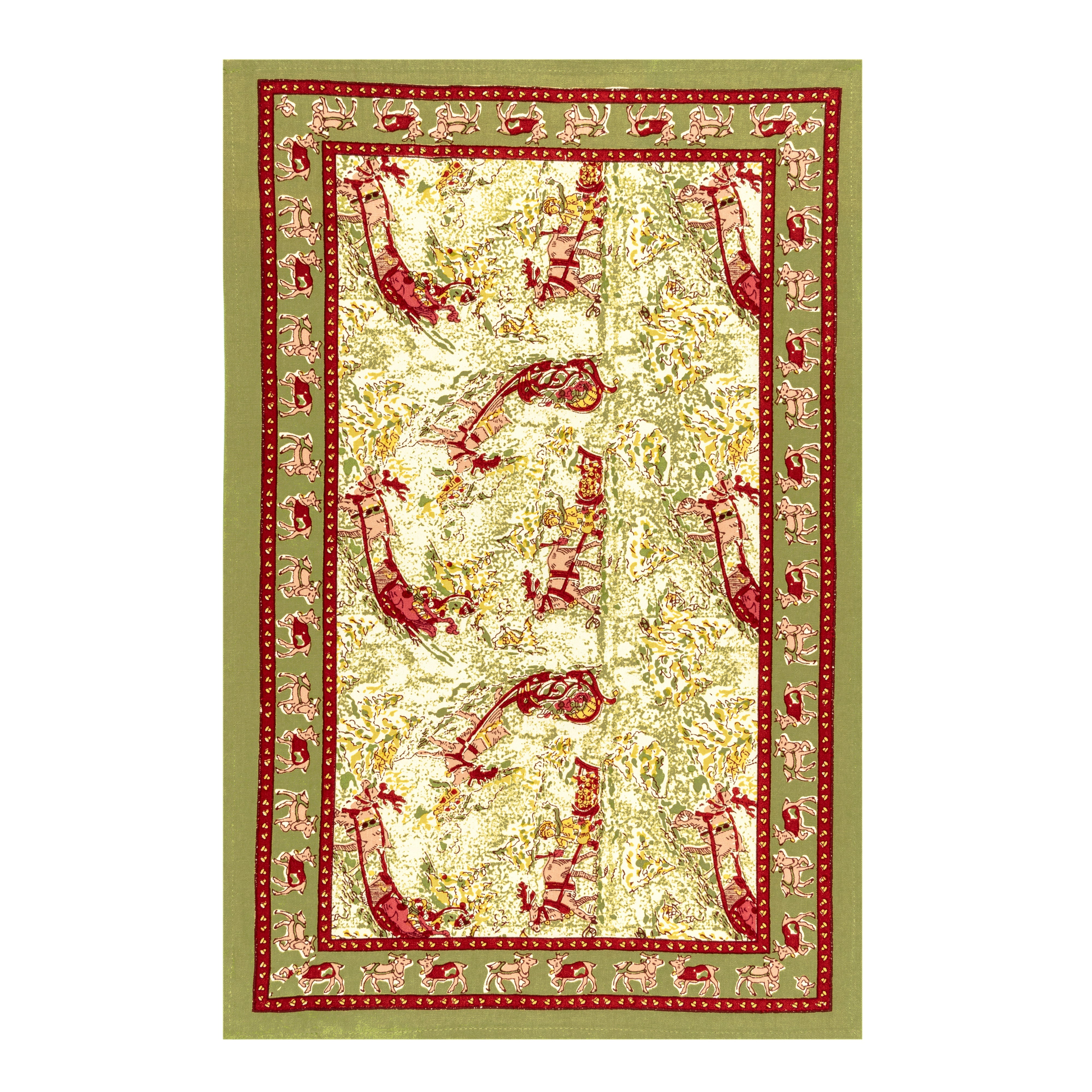 Renne Red & Green Tea Towels, Set of 3