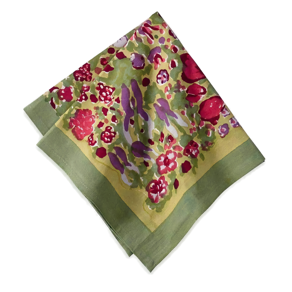 French Tablecloth Jardin Red & Green