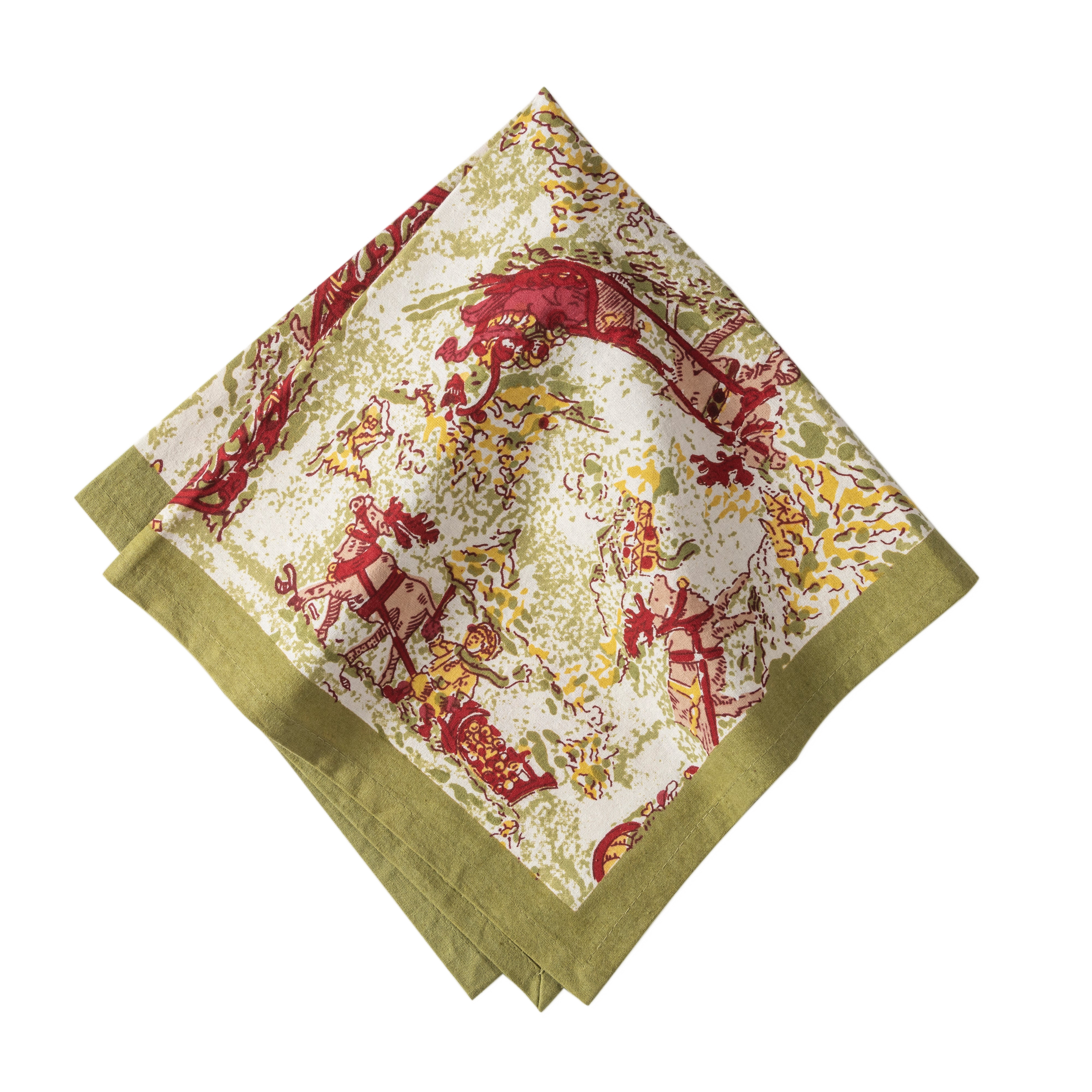 French Tablecloth Renne Red & Green