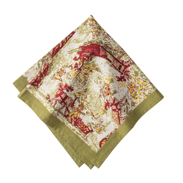 French Tablecloth Renne Red & Green