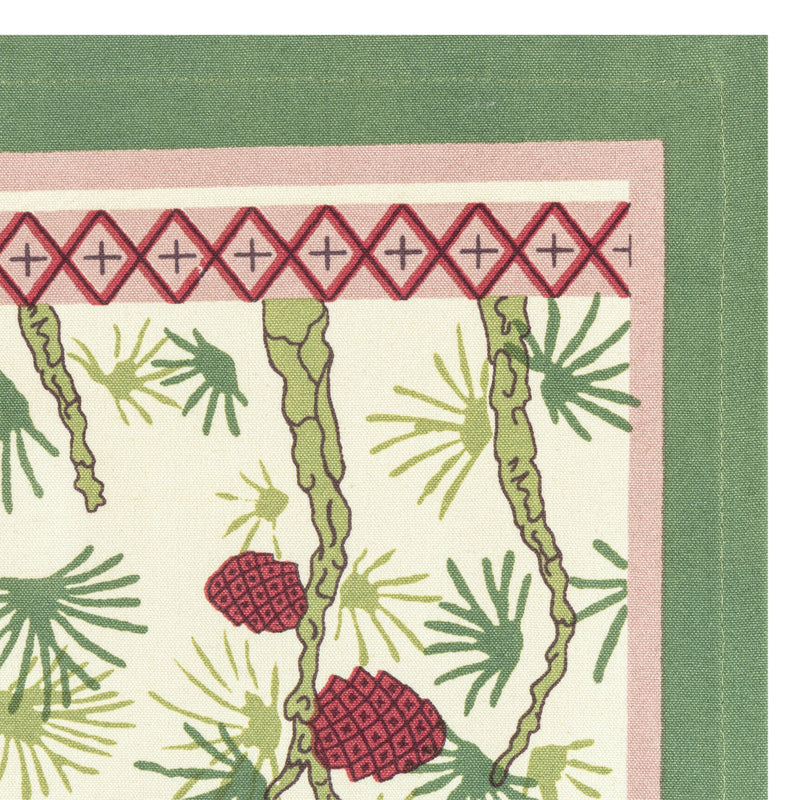 Squirrel & Pinecone Red & Brown Placemats, Set of 6