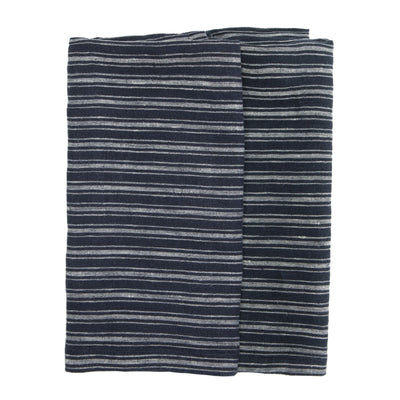 Boat Stripe Linen Kitchen Towels Indigo & White, Set of 2