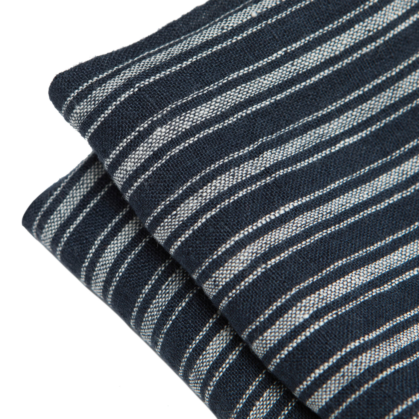 Boat Stripe Linen Kitchen Towels Indigo & White, Set of 2