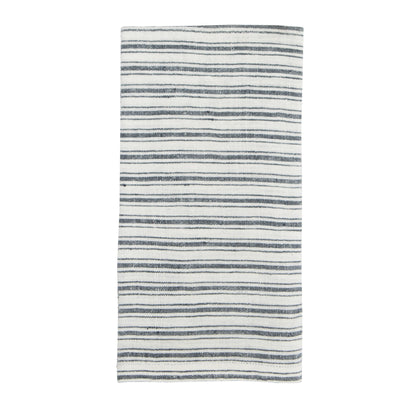 Boat Stripe Linen Kitchen Towels White & Blue, Set of 2