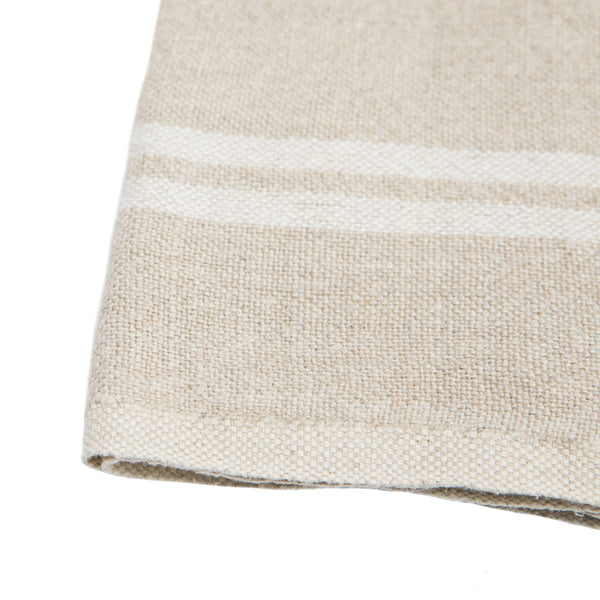 Vintage Linen Kitchen Towels Natural & Ivory, Set of 2