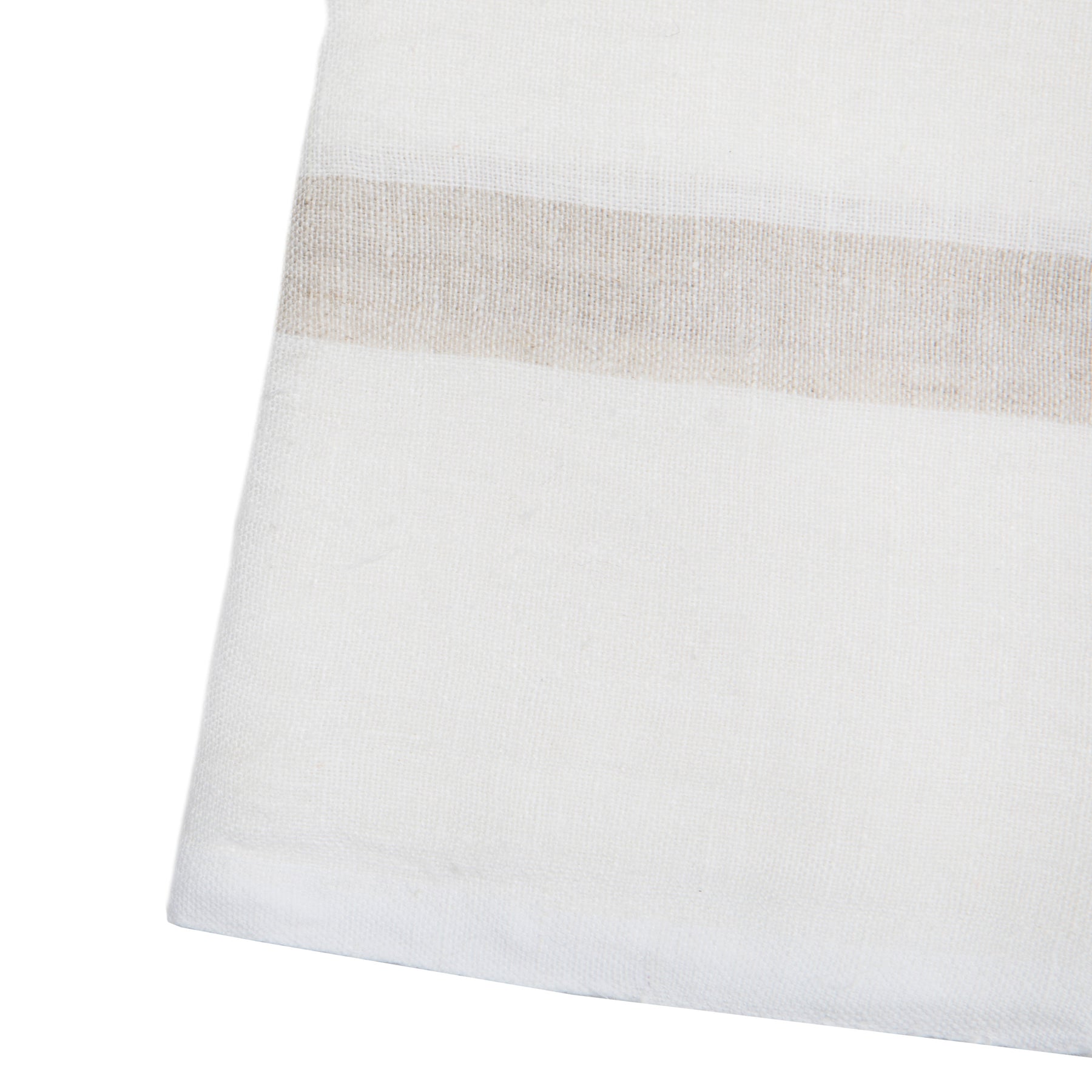 Khadhi Laundered Linen Tea Towels White/Natural Stripe - By Caravan ...