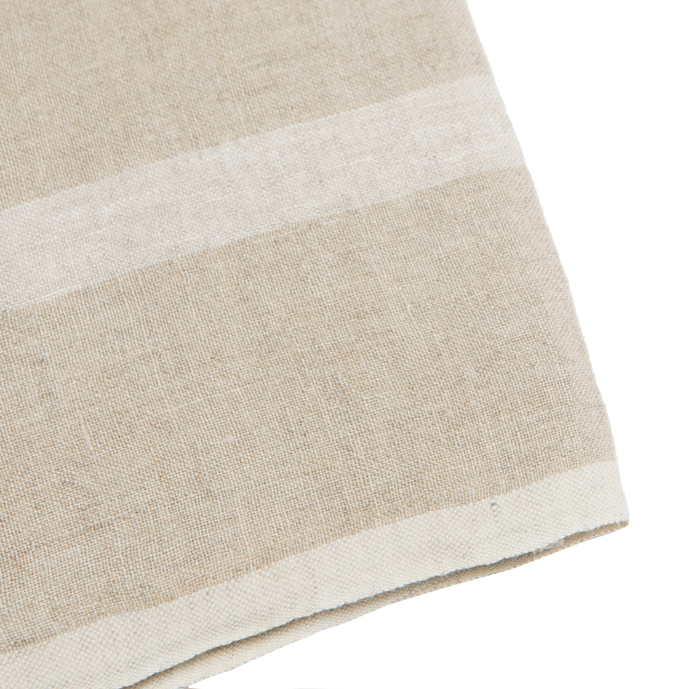 Laundered Linen Kitchen Towels Natural & White, Set of 2