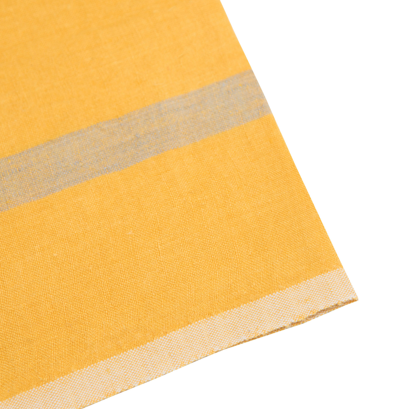 Laundered Linen Napkins Mustard & Grey, Set of 4