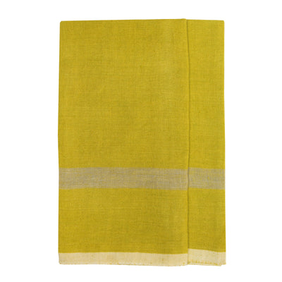 Laundered Linen Kitchen Towels Lime & Grey, Set of 2