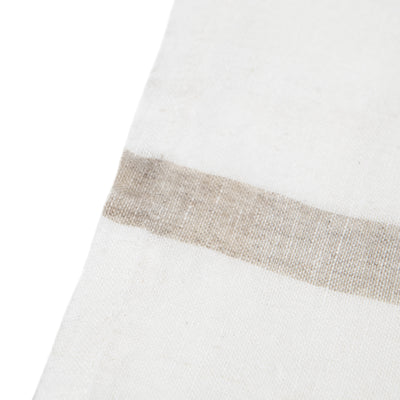 Laundered Linen Napkins White & Natural, Set of 4