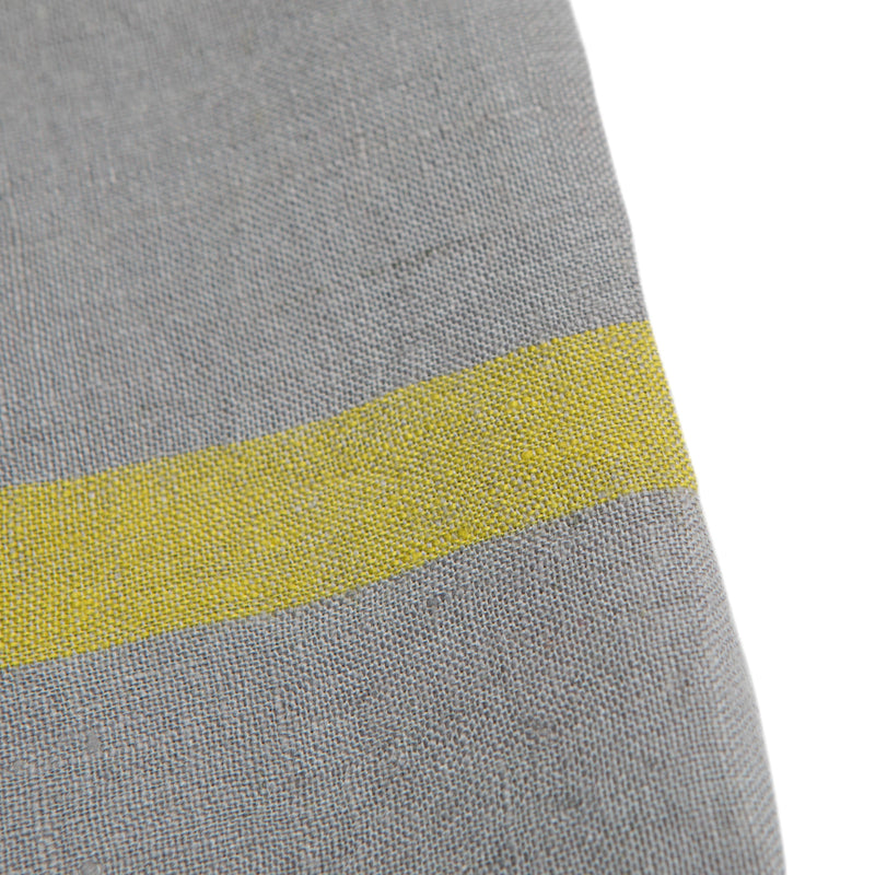 Laundered Linen Napkins Grey & Lime, Set of 4
