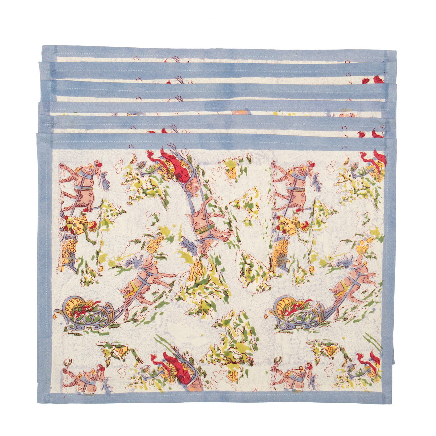 Renne Grey & Blue Placemats, Set of 6