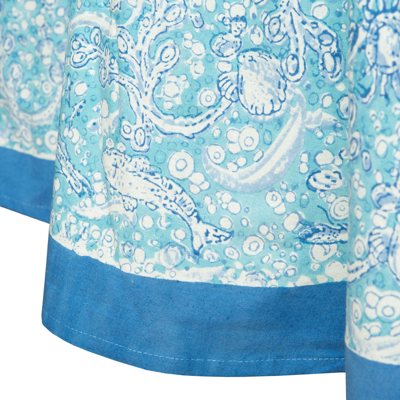 French Tablecloth La Mer Aqua