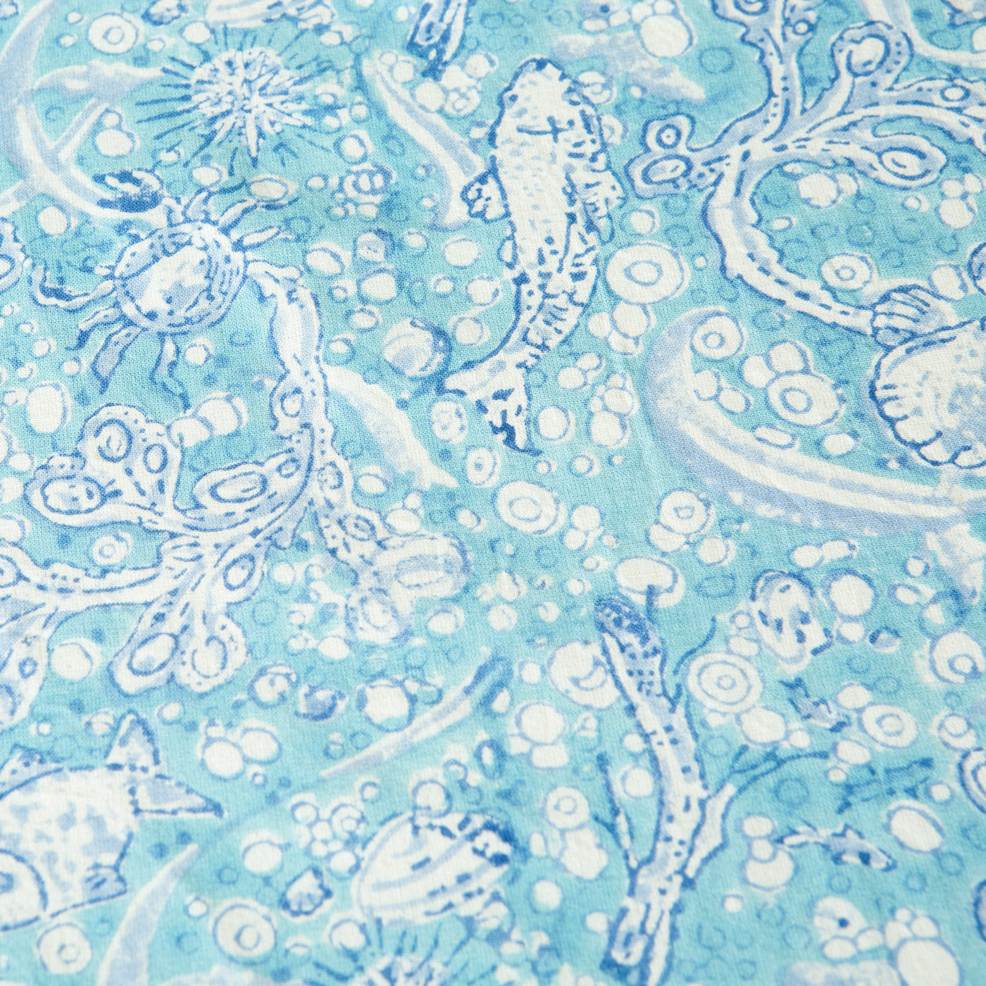 French Tablecloth La Mer Aqua