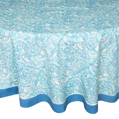 French Tablecloth La Mer Aqua