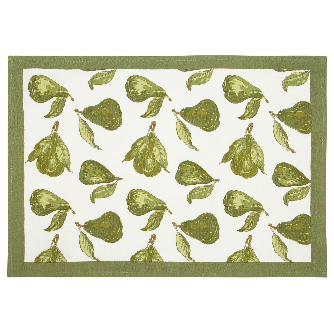 Orchard Pear Placemats Green, Set of 6