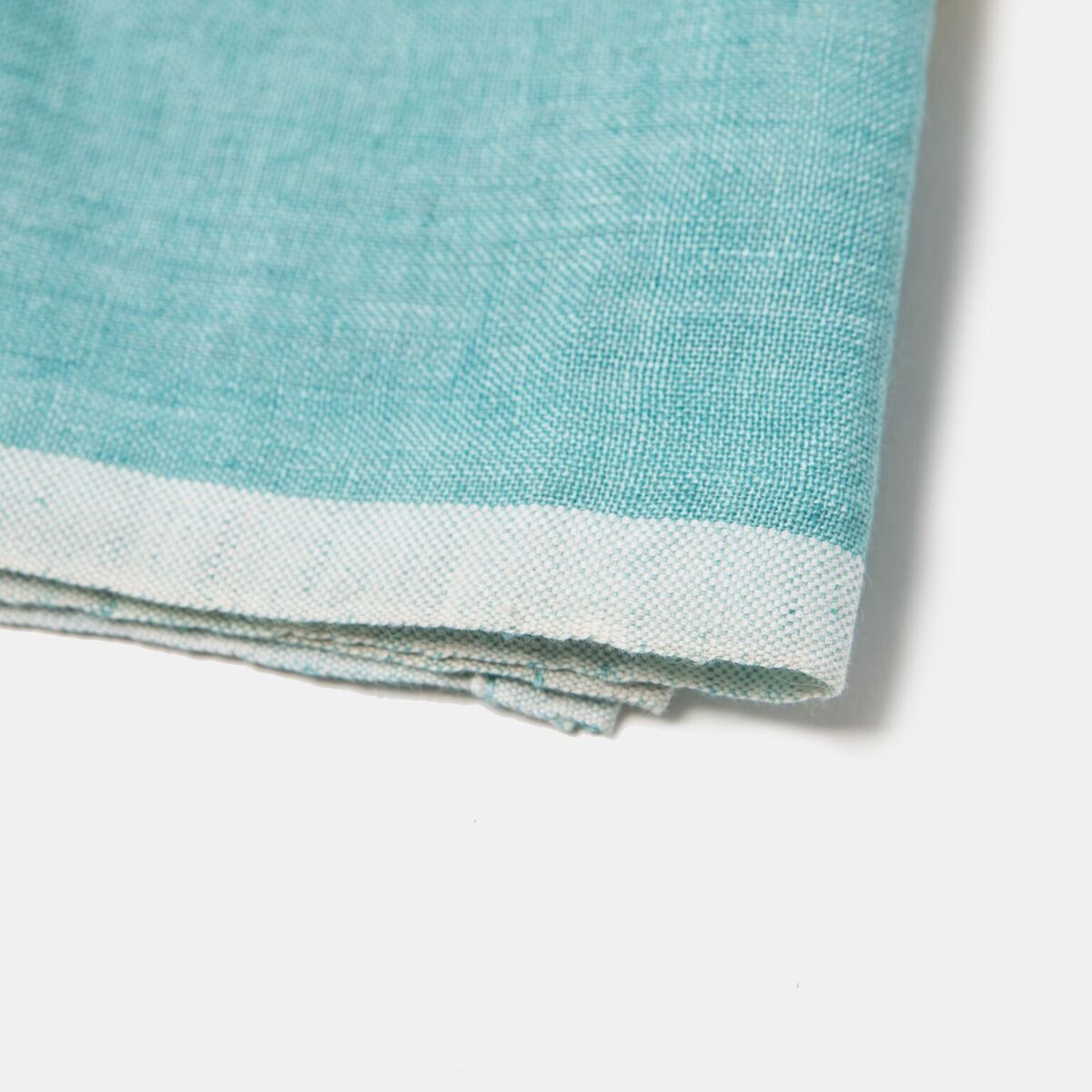 Laundered Linen Napkins Aqua & Lime, Set of 4