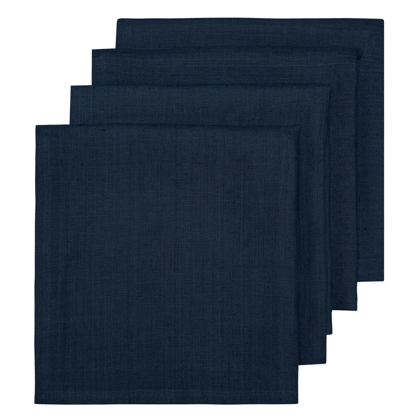 Palma Handwoven Linen Navy Napkins 20x20 - Set of 4