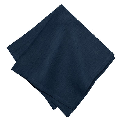 Palma Handwoven Linen Navy Napkins 20x20 - Set of 4