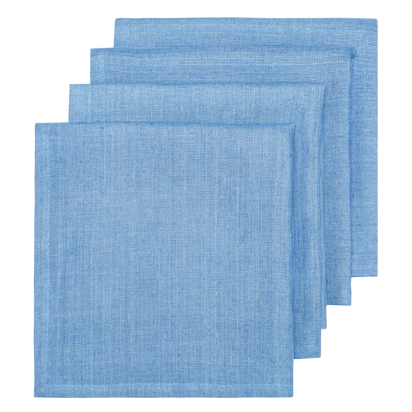 Palma Handwoven Linen Cornflower Blue Napkins 20x20 - Set of 4