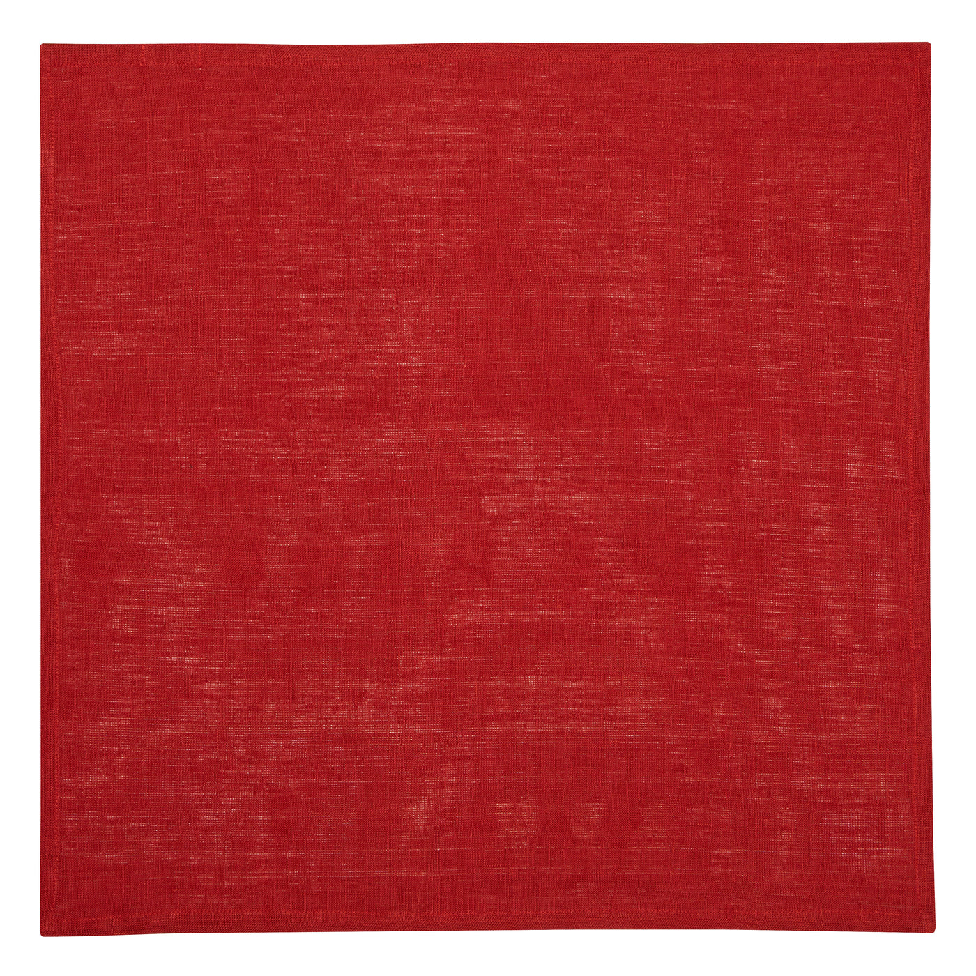 Palma Handwoven Linen Cherry Red Napkins 20x20 - Set of 4