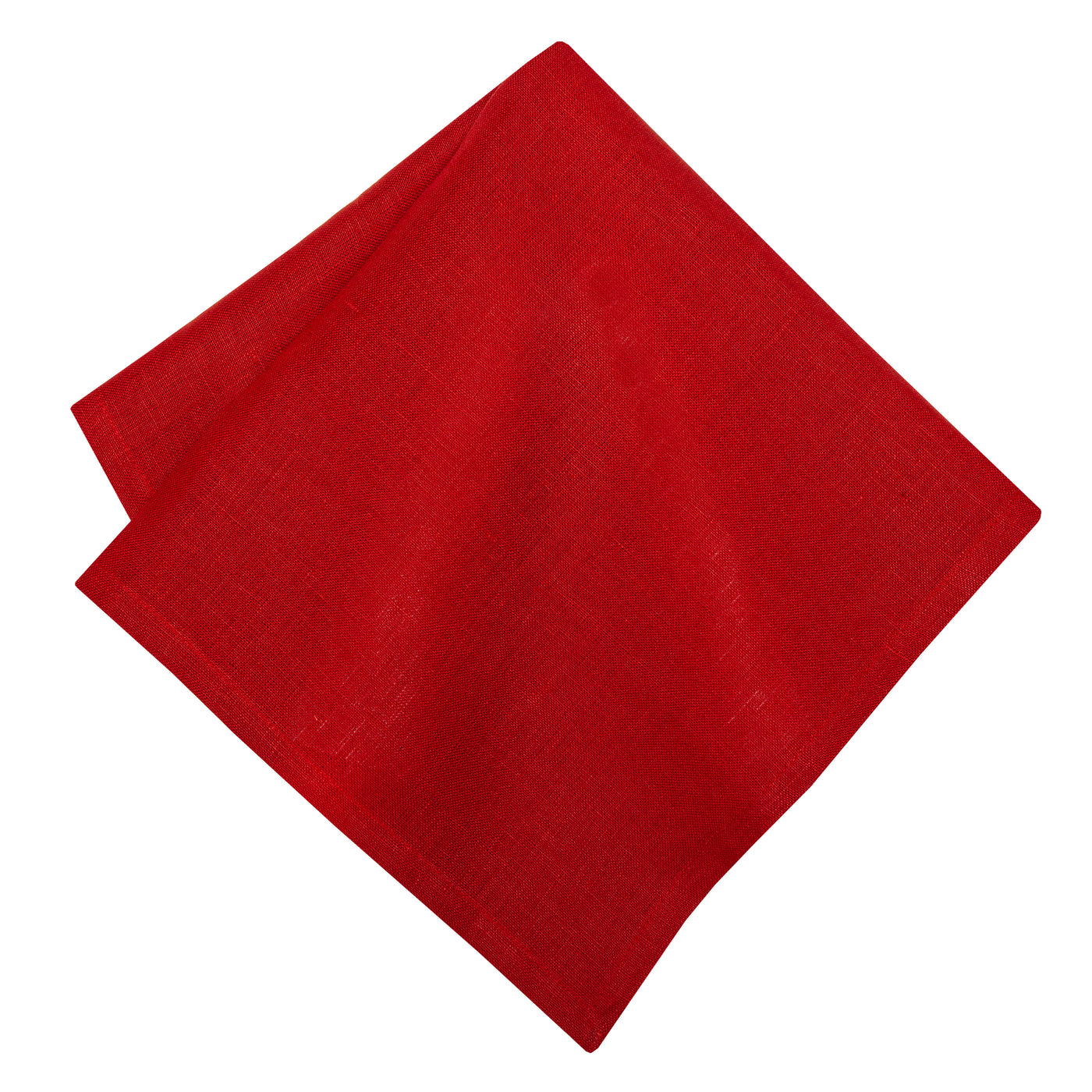 Palma Handwoven Linen Cherry Red Napkins 20x20 - Set of 4
