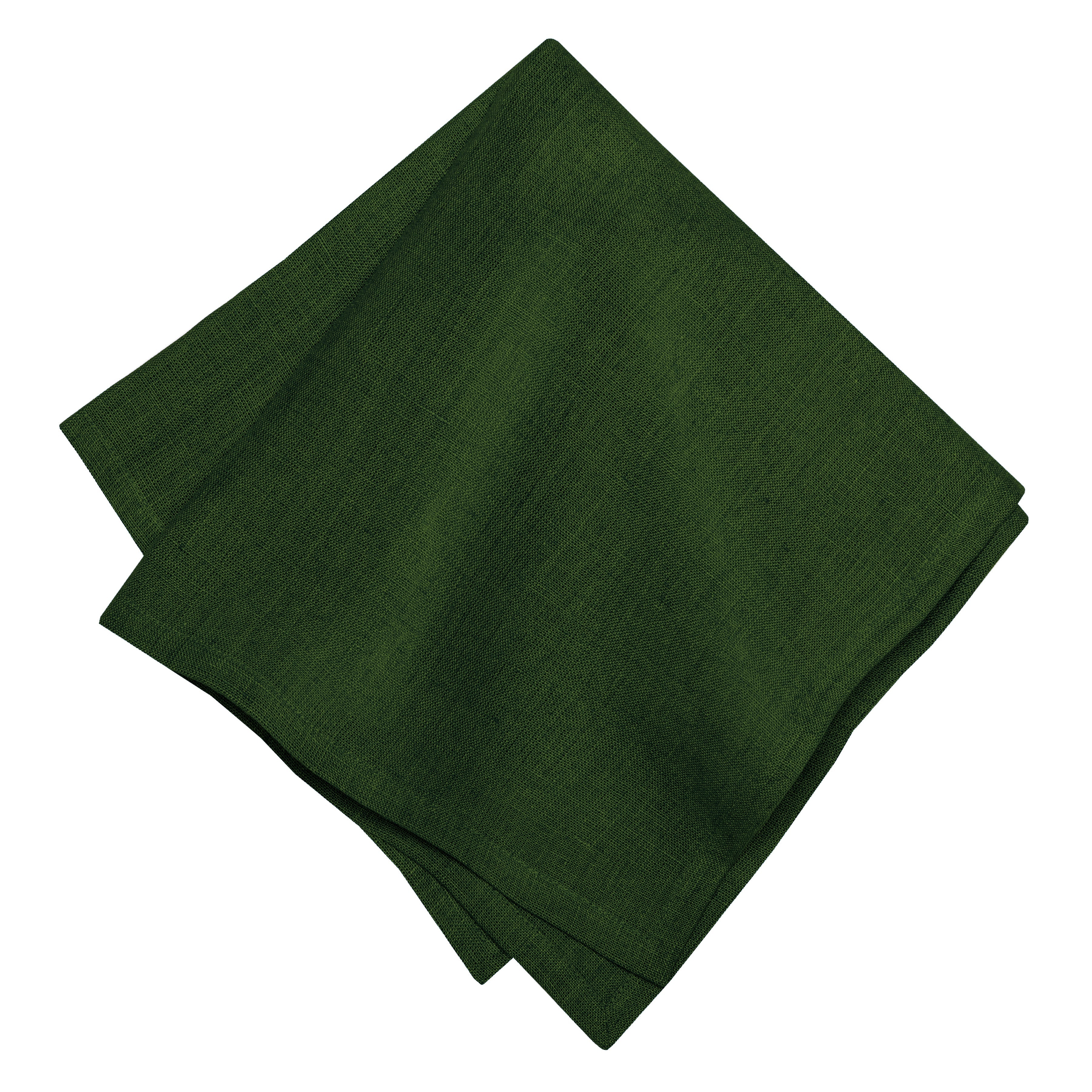 Palma Handwoven Linen Forest Green Napkins 20x20 - Set of 4