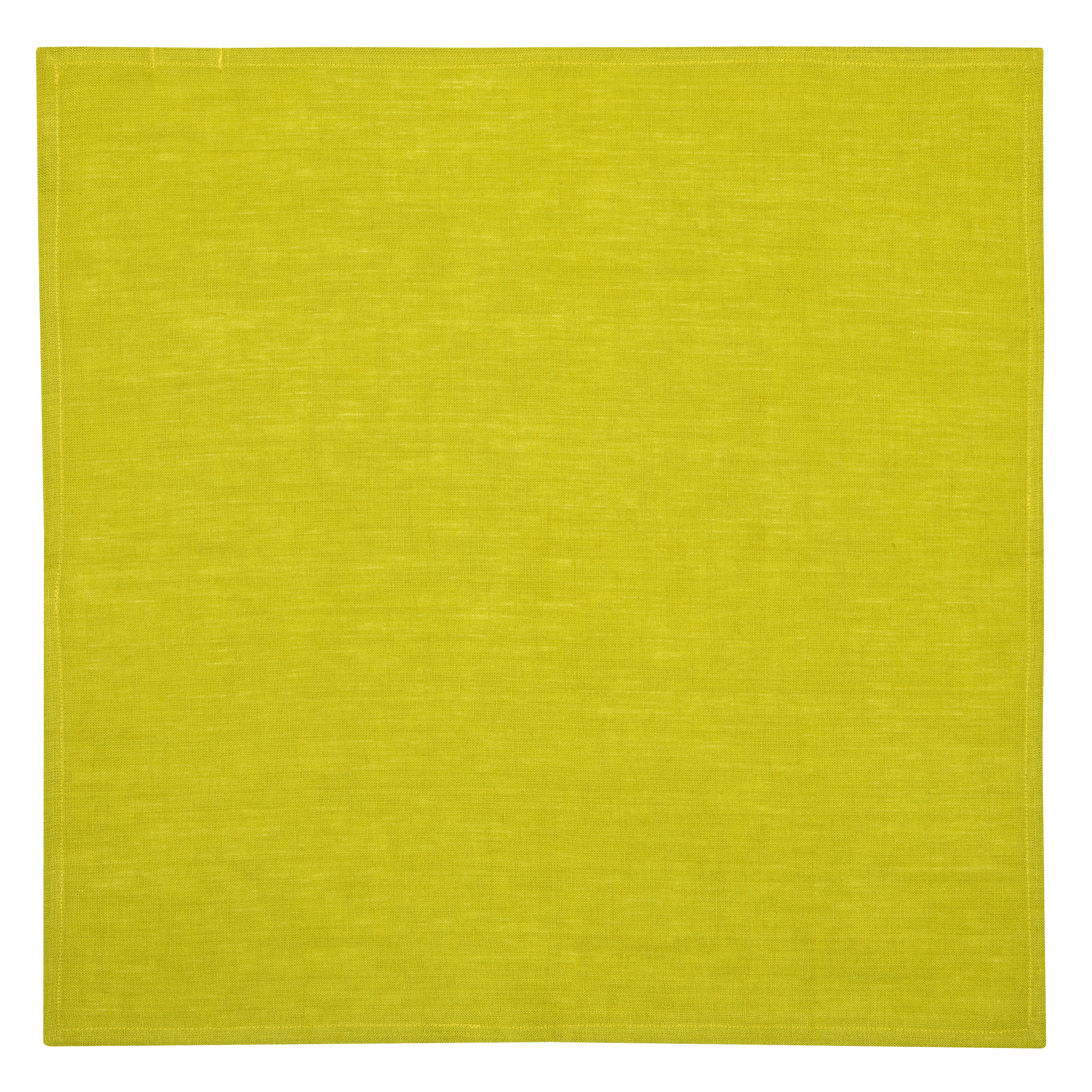 Palma Handwoven Linen Citronelle Green Napkins 20x20 - Set of 4