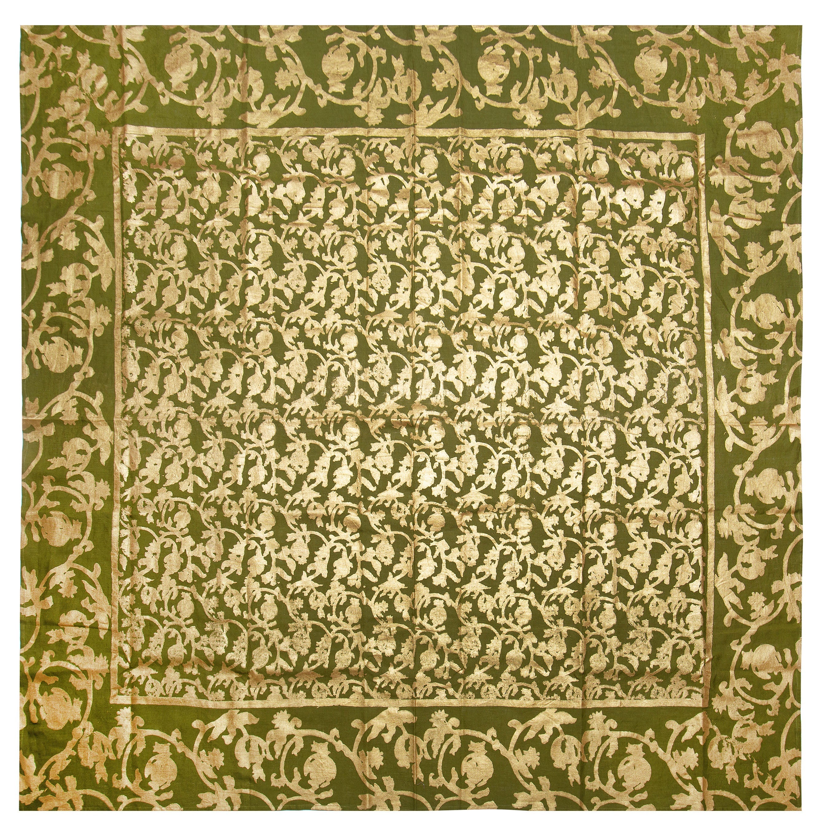 French Tablecloth Saint-Rémy d'Or et Vert