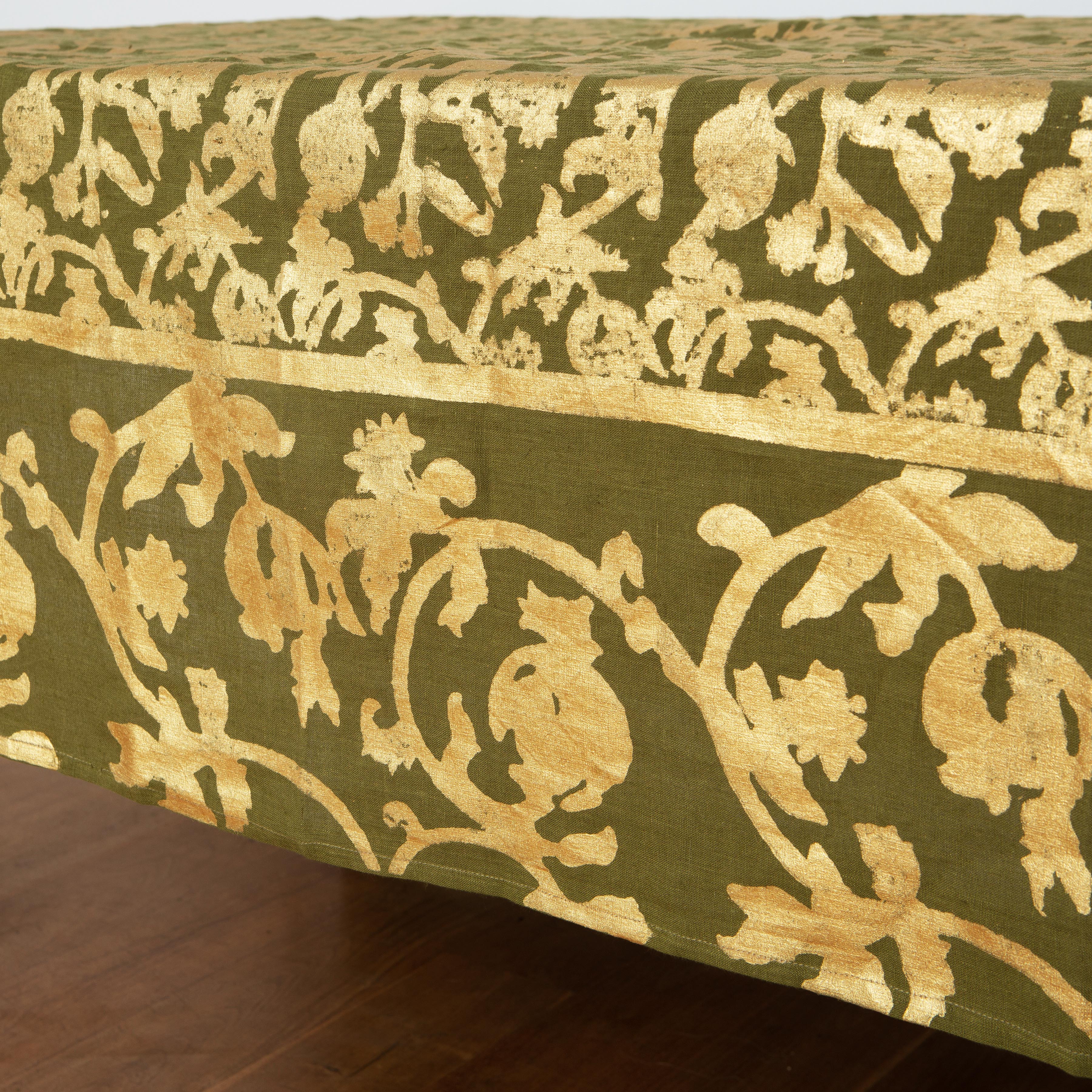 French Tablecloth Saint-Rémy d'Or et Vert