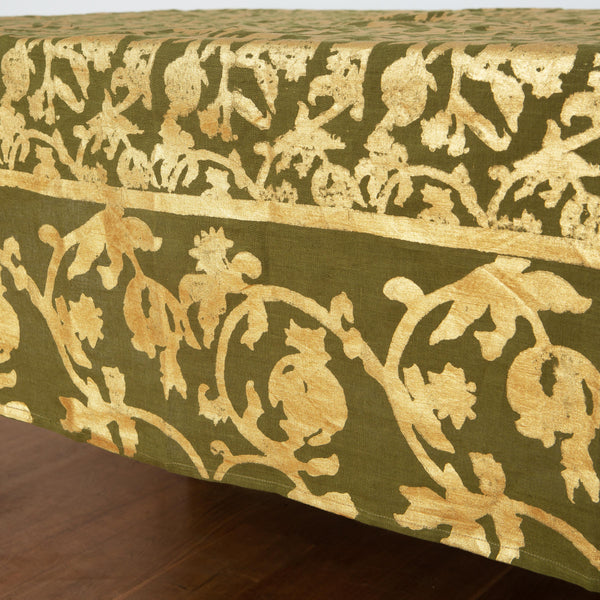 French Tablecloth Saint-Rémy d'Or et Vert